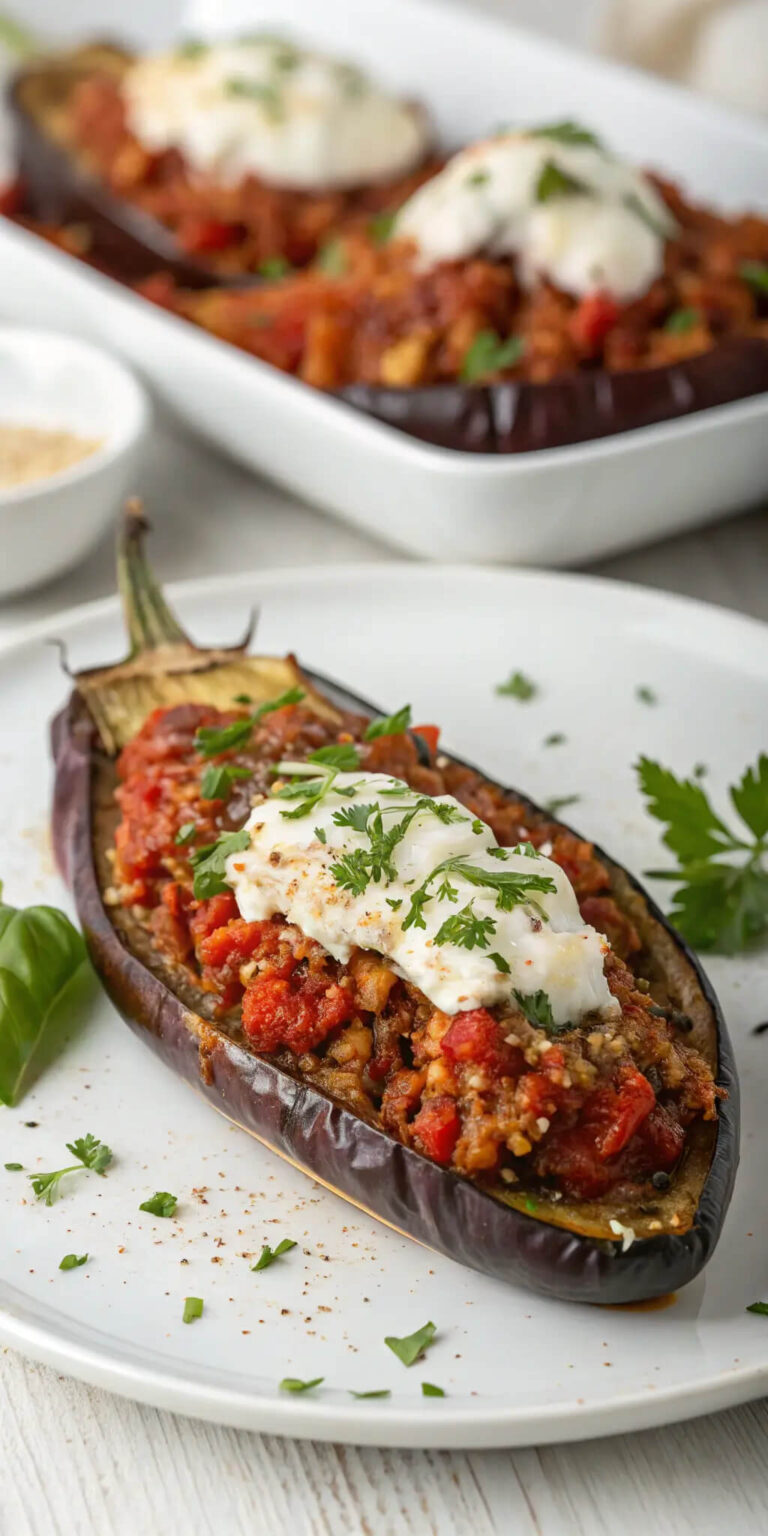 Gevulde Aubergine met Gehakt – Authentiek Karniyarik Recept