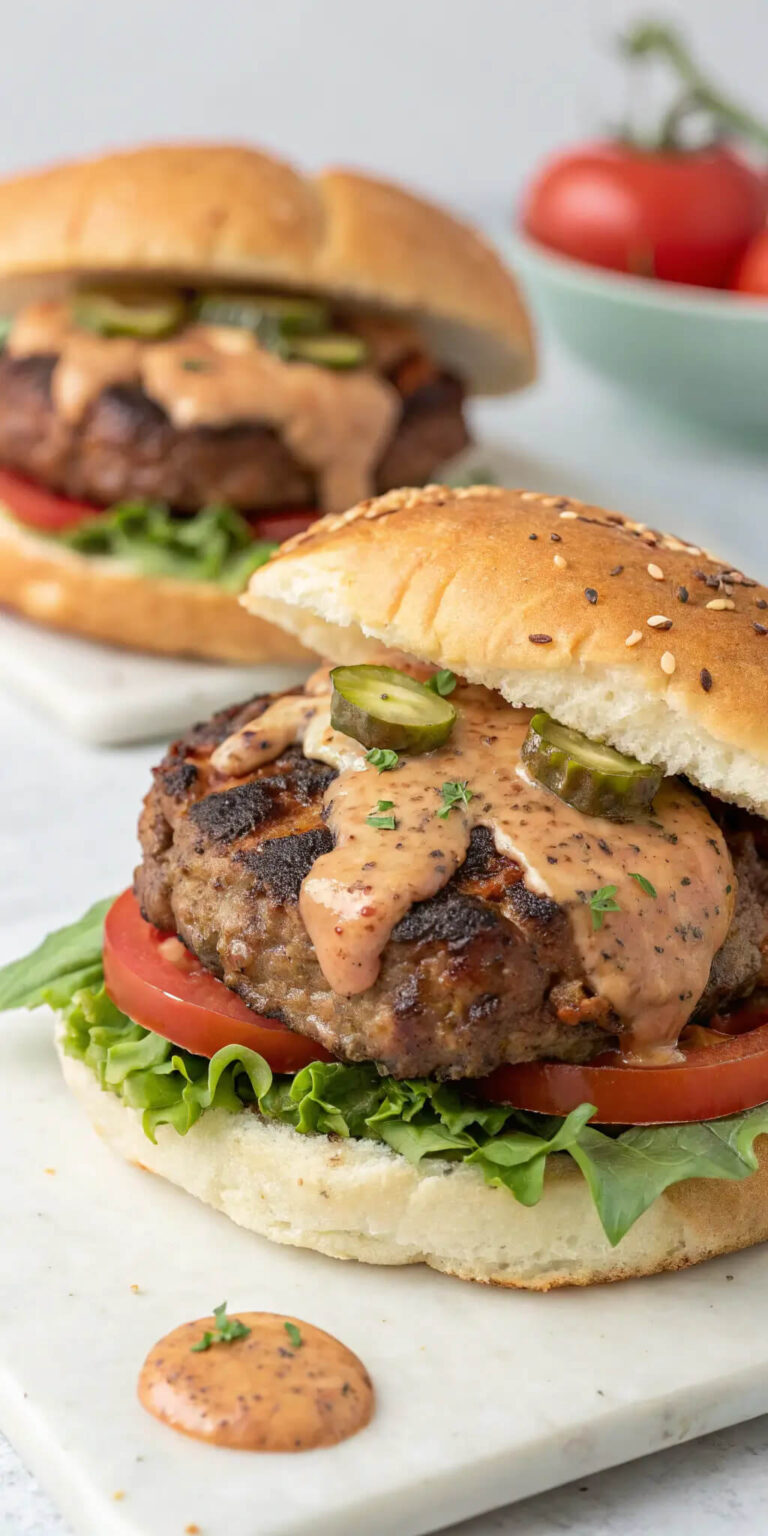 Harissa Kofta Burger met Romige Tahinisaus – Een Heerlijke Veganistische Snack